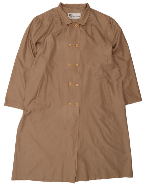 Claude Havrey Γυναικείο Παλτό με διπλό στήθος υπερμεγέθη EU 52 4XL Καφέ