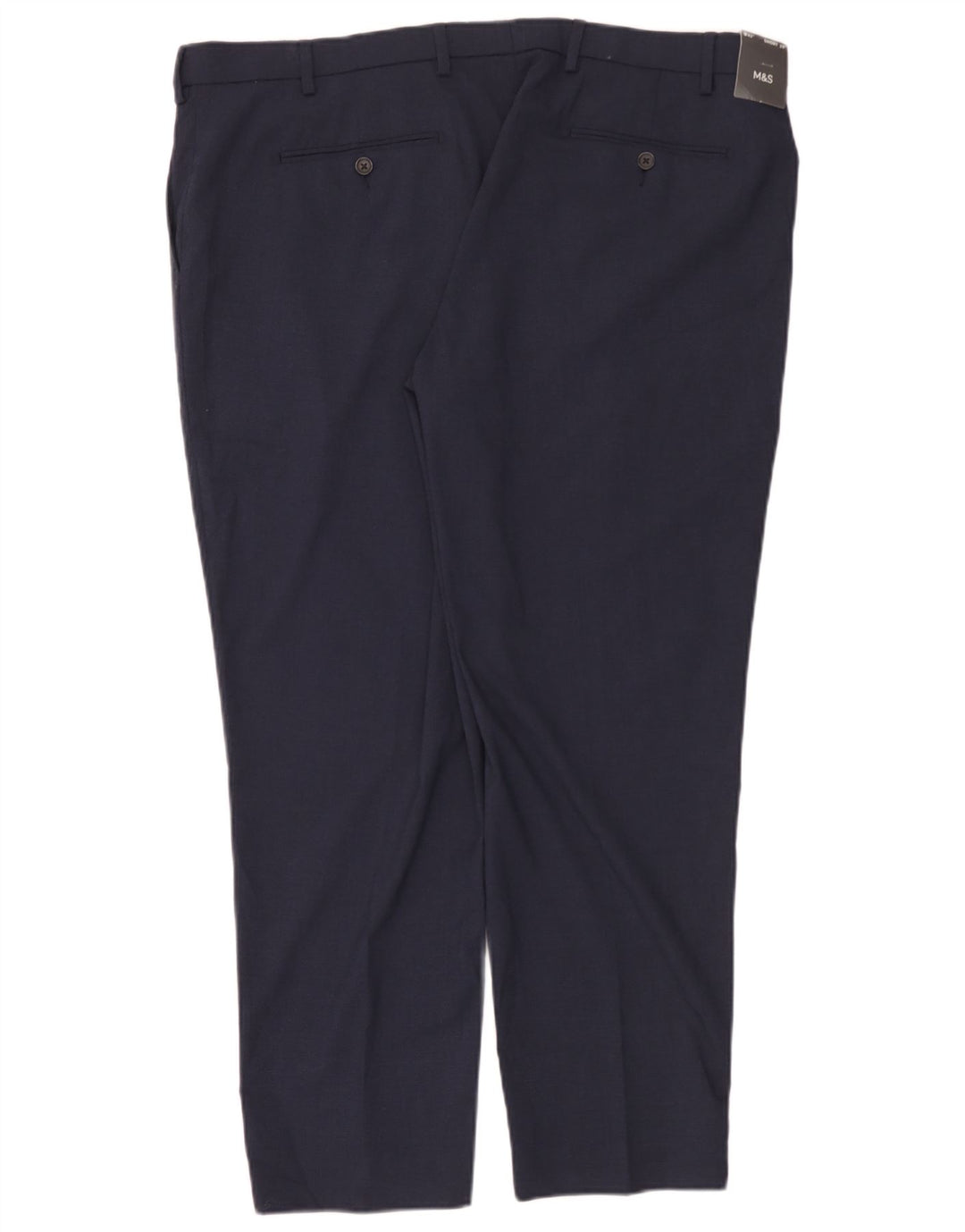 Ανδρικό παντελόνι Chino Marks & Spencer W42 L29 Navy Blue Polyester