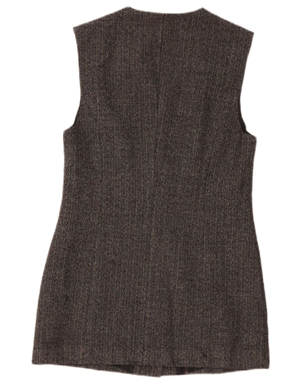 BENETTON Γυναικείο σακάκι Longline Blazer UK 10 Small Grey Pinstripe