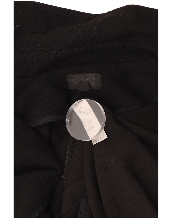 Topshop Γυναικείο Oversized Πανωφόρι UK 12 Medium Black Polyester
