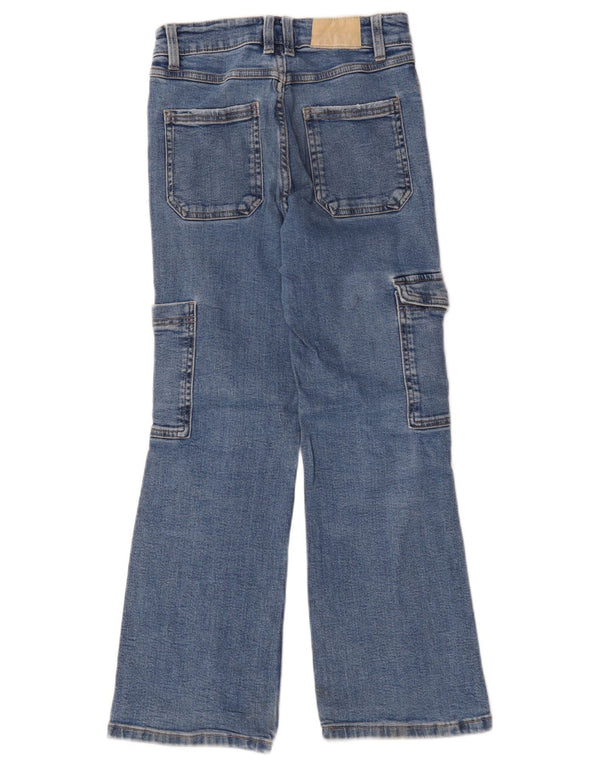 Zara Girls Cargo Bootcut Jeans 9-10 Years W26 L25 Blue
