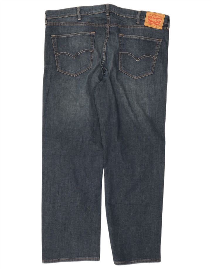 Levi's Mens 559 Relaxed Fit Straight Jeans W42 L30 Navy Blue Cotton