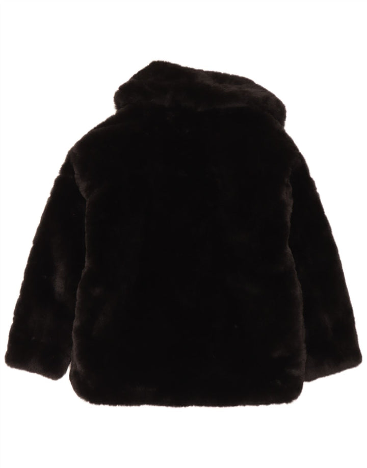 Zara Γυναικείο Μπουφάν από Faux Fur UK 6 XS Μαύρο Πολυεστέρας