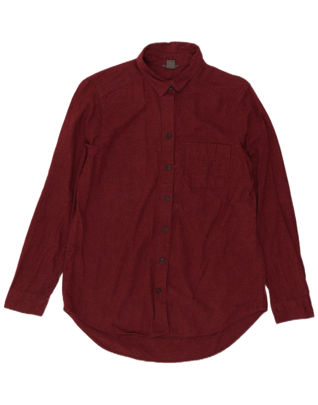 EDDIE BAUER Γυναικείο υπερμεγέθη πουκάμισο UK 10 Small Maroon βαμβάκι