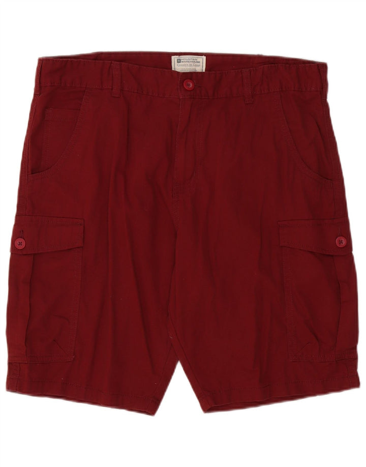 MOUNTAIN WAREHOUSE Ανδρικό σορτς Cargo W34 μεγάλο βαμβακερό μπορντό