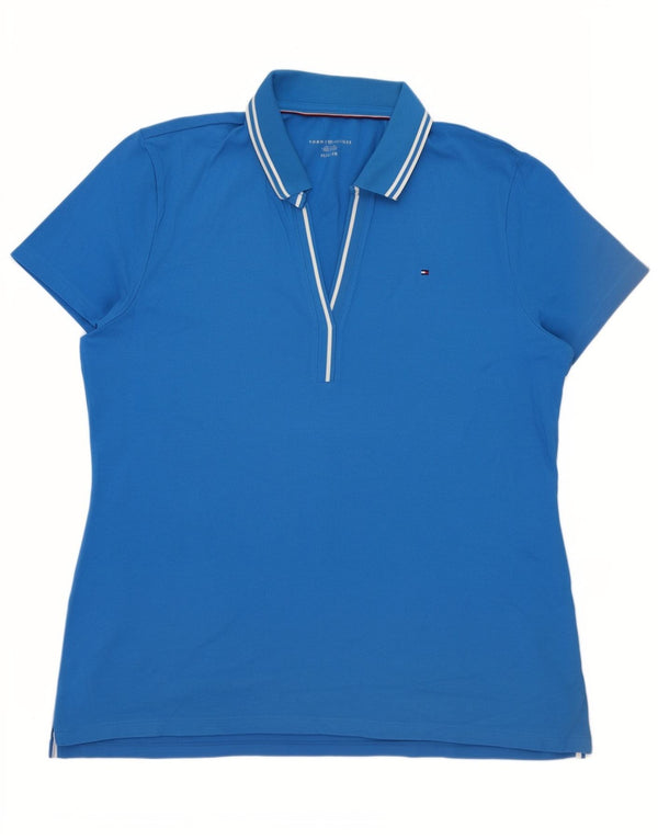 Tommy Hilfiger Γυναικείο Πόλο Μπλουζάκι UK 18 XL Μπλε βαμβακερό