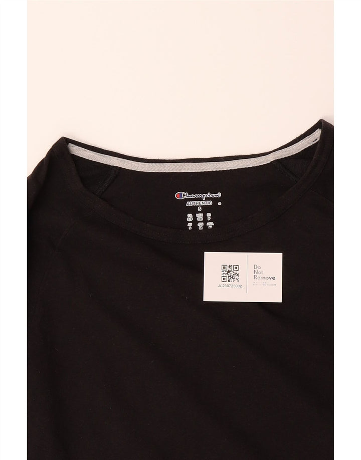 CHAMPION Womens Top Long Sleeve UK 10 Small Black Polyester