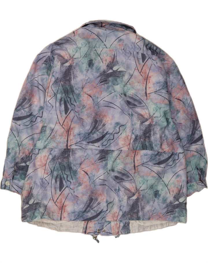 VINTAGE Womens Abstract Pattern Rain Jacket EU 46 XL Multicoloured Vintage Vintage and Second-Hand Vintage from Messina Hembry 