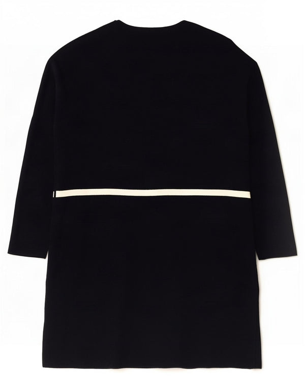 Jigsaw Γυναικείο πουλόβερ Longline Cardigan UK 14 Large Navy Blue Colourblock