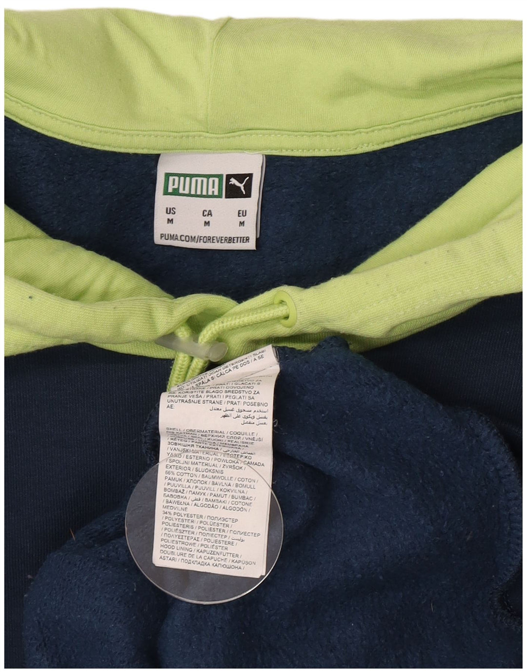 Ανδρικό φούτερ με κουκούλα Puma, μεσαίο μπλε ναυτικό, βαμβακερό