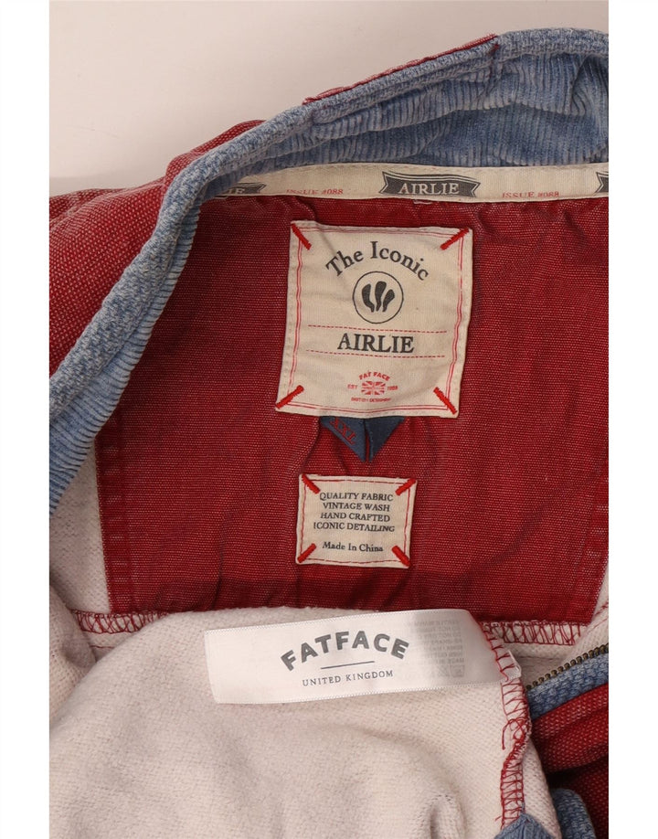 FAT FACE Ανδρικό φούτερ Airlie με φερμουάρ Jumper 2XL Κόκκινο βαμβακερό
