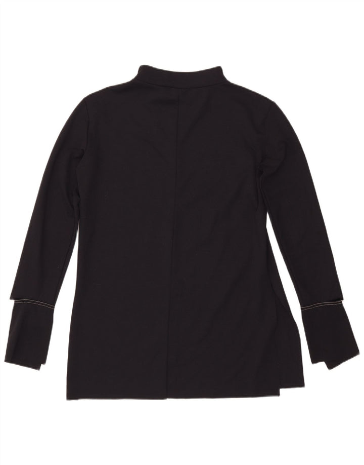 Zara Γυναικείο τοπ μακρυμάνικο UK 10 Small Black Polyester
