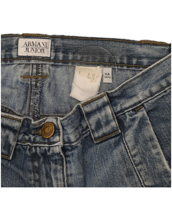 Armani Junior Girls Loose Jeans 10-11 ετών W26 L28 Μπλε συνονθύλευμα