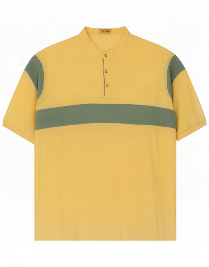Peter Doney Ανδρικό πουλόβερ Πουκάμισο Μέγεθος 40 15 3/4 Medium Yellow Colourblock