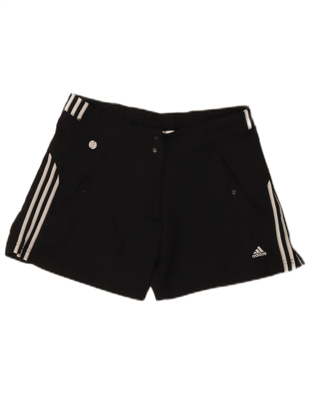 Adidas Γυναικείο Climalite κανονικό αθλητικό σορτς UK 10 μικρό μαύρο πολυεστέρα