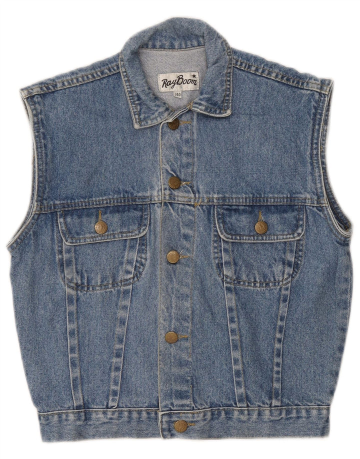 Vintage Girls Denim Gilet 9-10 Years Blue