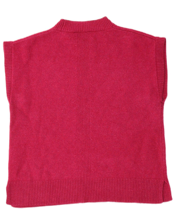 Crew Clothing Γυναικείο κοντομάνικο γιλέκο Tank Top UK 14 Large Purple Wool