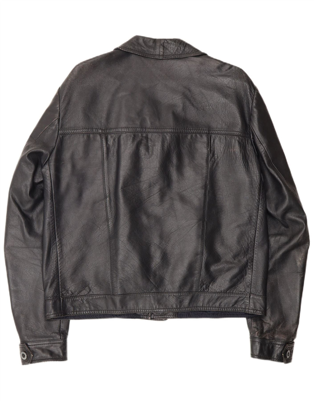 Vintage Ανδρικό Δερμάτινο Μπουφάν UK 40 Large Μαύρο