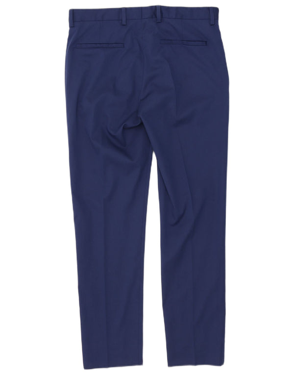 Zara Ανδρικό Slim παντελόνι Chino EU 42 Large W32 L30 Blue Polyester