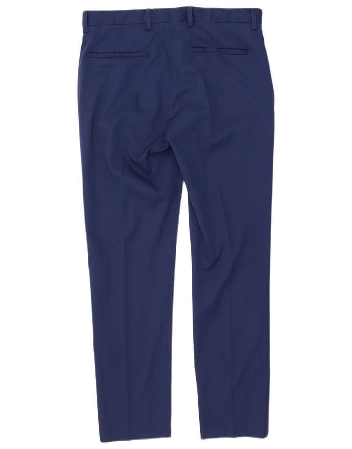 Zara Ανδρικό Slim παντελόνι Chino EU 42 Large W32 L30 Blue Polyester