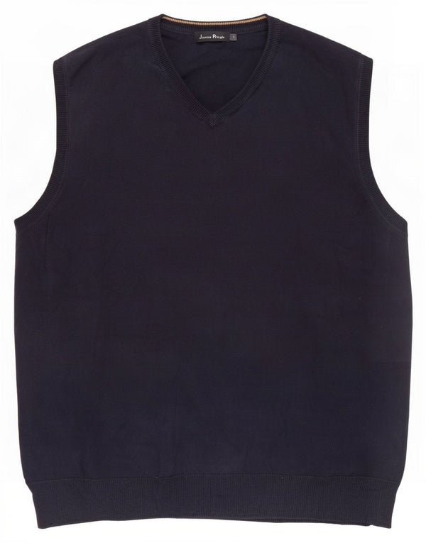 James Pringle ανδρικό γιλέκο Tank Top Large Navy Blue Cotton