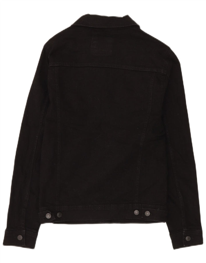 Zara Ανδρικό Τζιν Μπουφάν UK 36 Small Black Cotton
