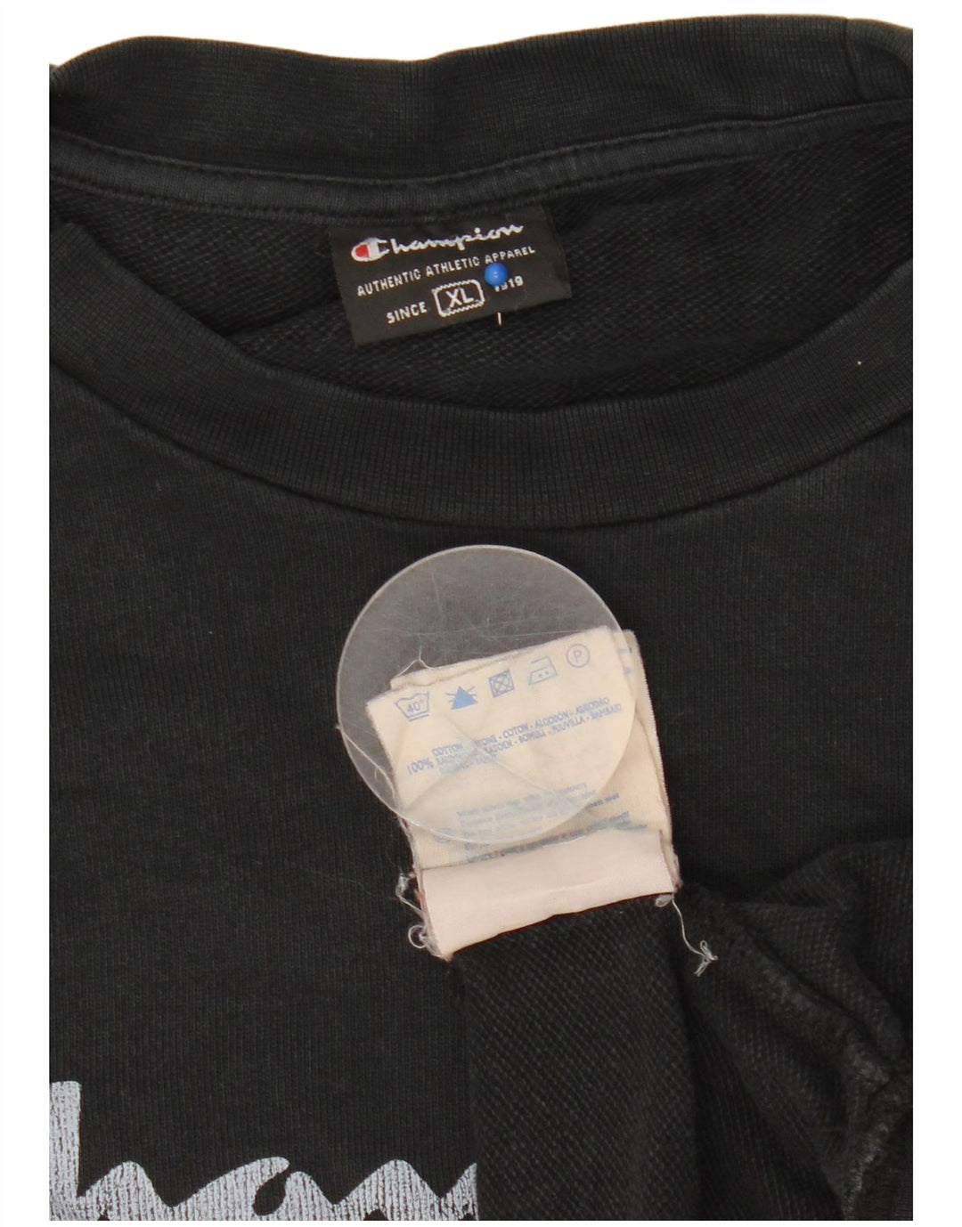 Champion Γυναικεία Γραφική Φούτερ Jumper XL Μαύρο βαμβακερό