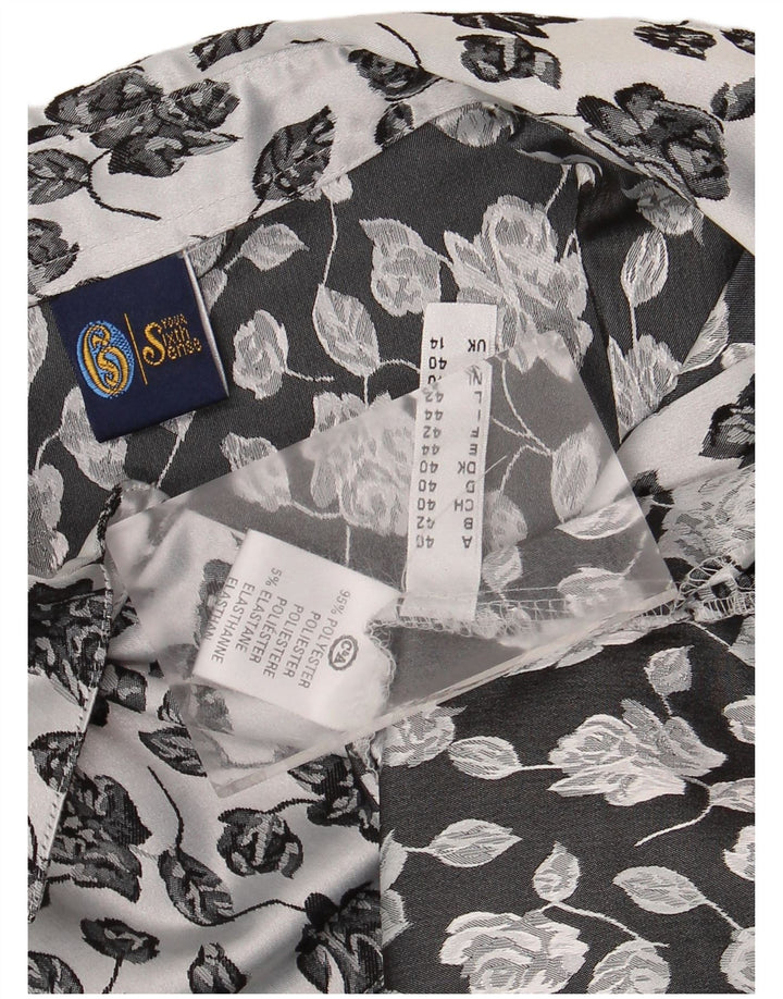 Το γυναικείο πουκάμισό σας Sixth Sense UK 14 Large White Floral Polyester