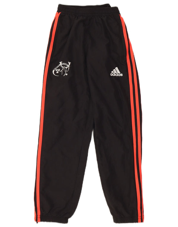 ADIDAS Boys Munster Rugby Tracksuit Trousers Joggers 9-10 Years Black