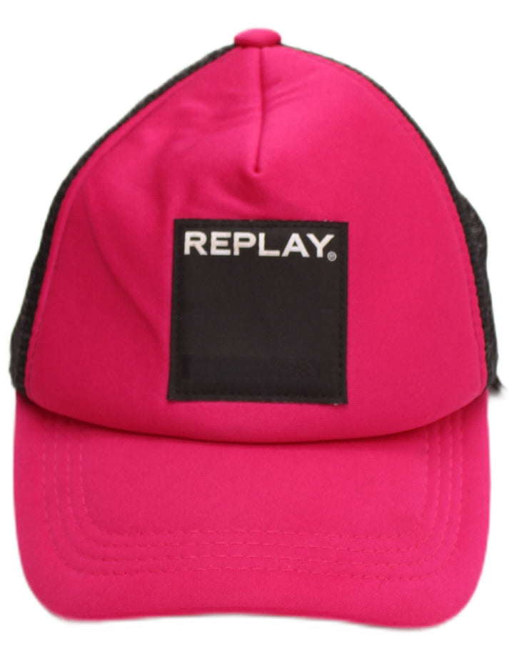 Replay Γυναικείο Γραφικό Καπάκι Trucker One Size Pink Colourblock Πολυεστέρας