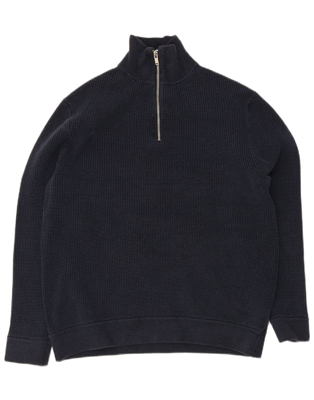 Ανδρικό πουλόβερ με φερμουάρ Marks & Spencer XL Navy Blue Polyester