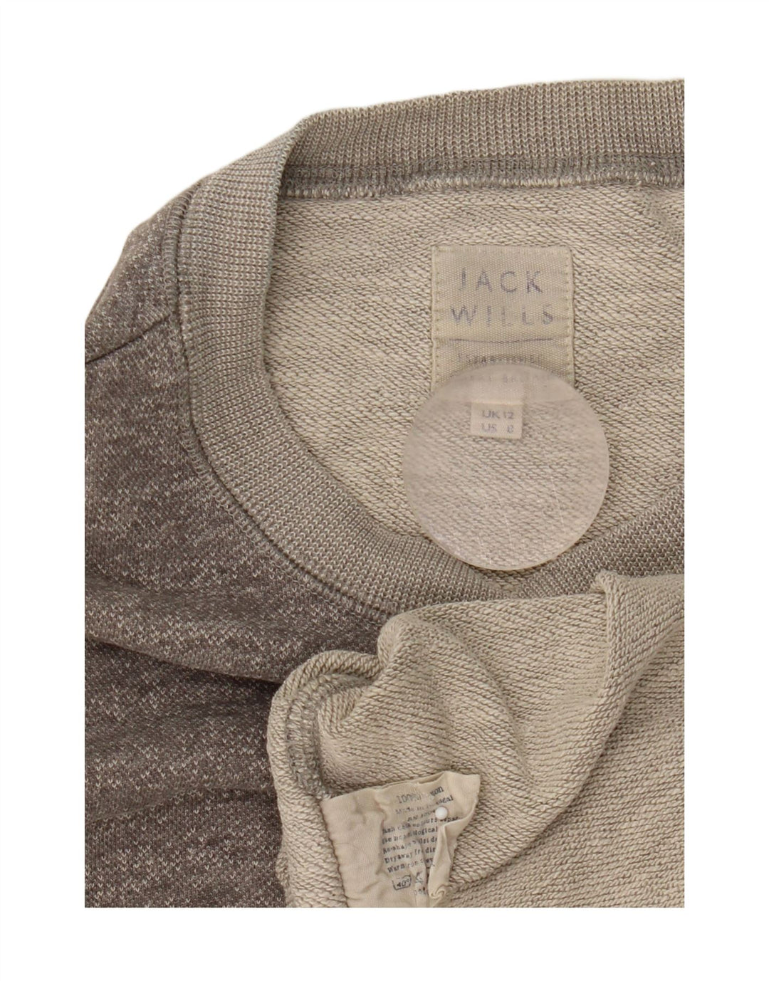 Jack Wills Γυναικείο Φούτερ Jumper UK 12 Βαμβακερό μεσαίο γκρι