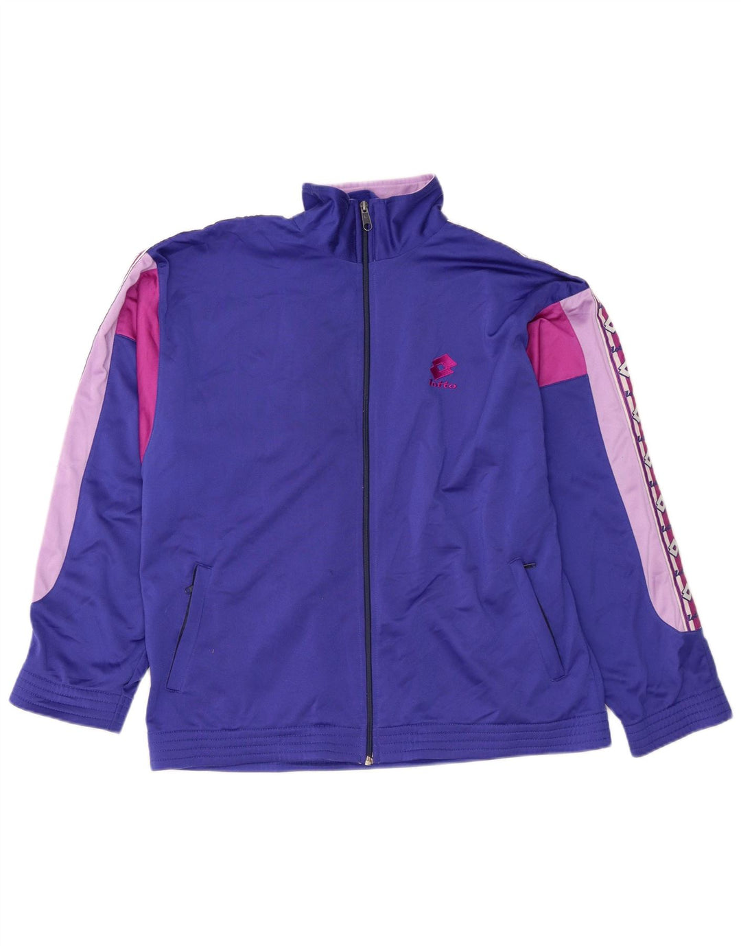 Ανδρική αθλητική φόρμα γραφικών LOTTO Top Jacket Medium Purple Colourblock