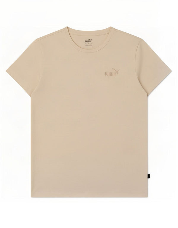 Puma Γυναικείο T-Shirt Top UK 12 Βαμβακερό μεσαίο μπεζ