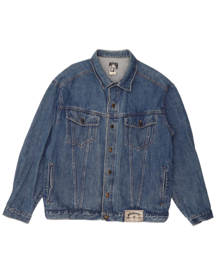 VINTAGE Ανδρικό Τζιν Μπουφάν UK 42 XL Μπλε Βαμβακερό