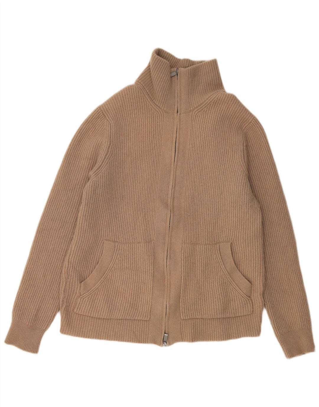 MASSIMO DUTTI Γυναικείο πουλόβερ ζακέτα UK 16 μεγάλο γκρι βαμβακερό
