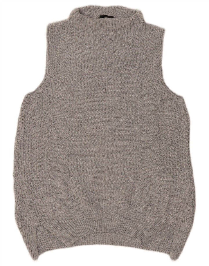 Topshop Γυναικείο φανελάκι μεγάλου μεγέθους, Top UK 10 Small Grey Acrylic