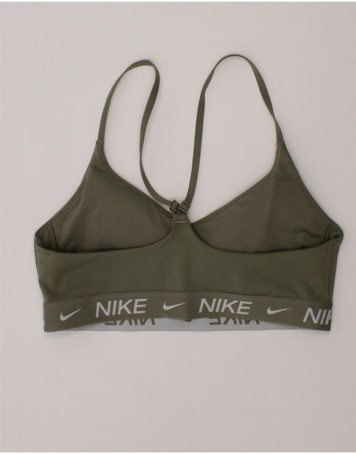 Γυναικείο γραφικό αθλητικό σουτιέν Nike Μικρό Sports από χακί πολυεστέρα