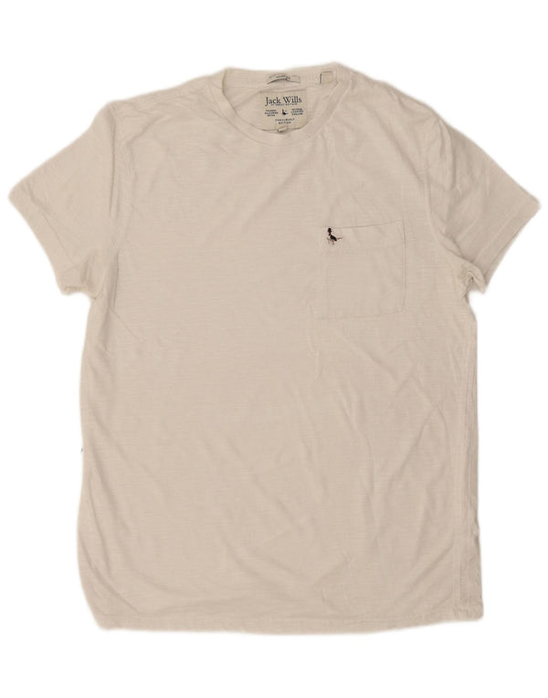 Ανδρικό μπλουζάκι Jack Wills Slim Fit Top XL Λευκό βαμβακερό