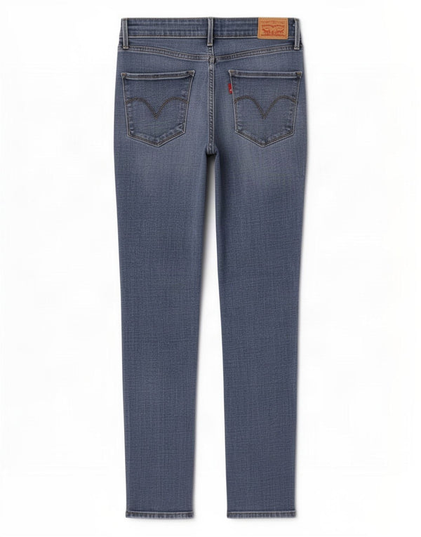 Γυναικείο ψηλό ψηλό στενό τζιν Levi's US 6 Medium W28 L28 Μπλε βαμβακερό