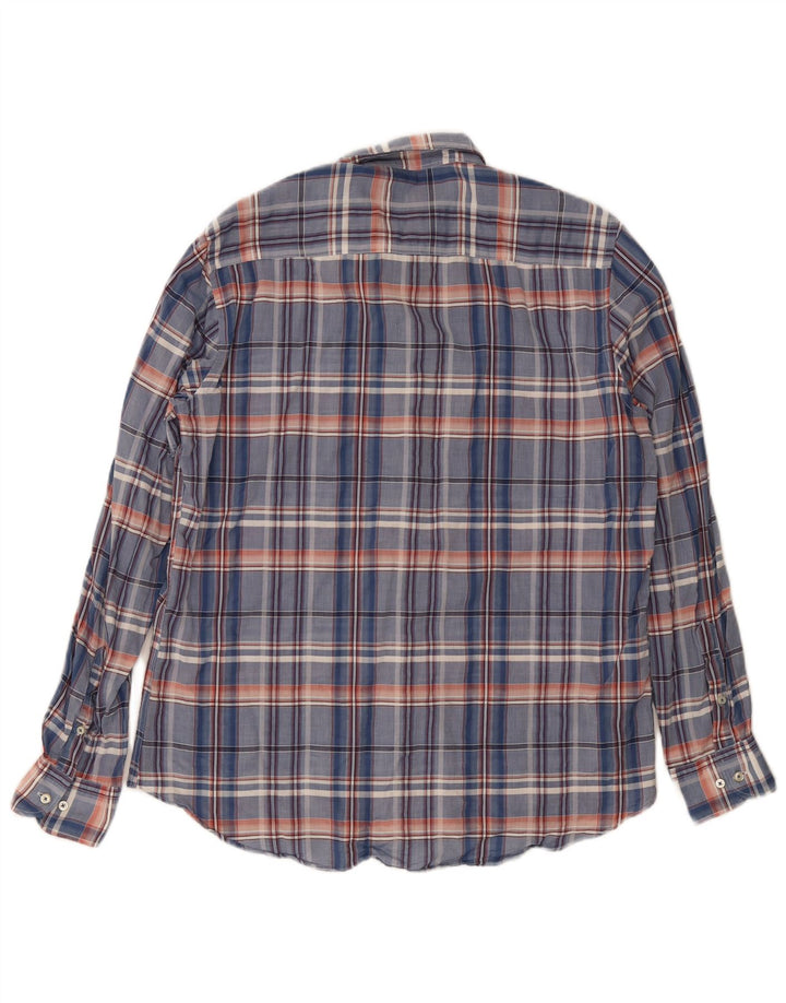 Ανδρικό πουκάμισο Massimo Dutti Slim Fit XL Blue Check
