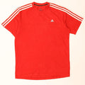 Adidas Ανδρικό T-Shirt Climalite Top μεγάλο κόκκινο βαμβακερό