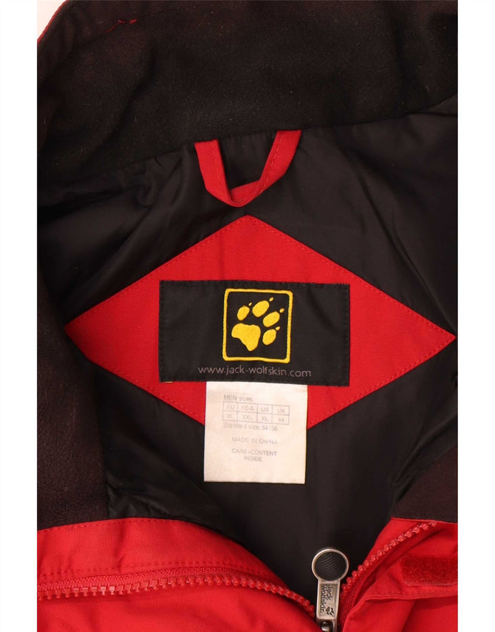 Ανδρικό Jack Wolfskin Windbreaker UK 44 XL Red Colourblock Polyamide