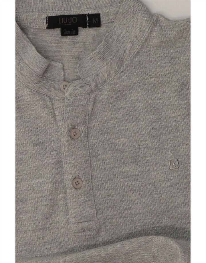 Liu Jo Ανδρικό πουκάμισο Polo Slim Fit με μεσαίο γκρι φλύκταινα