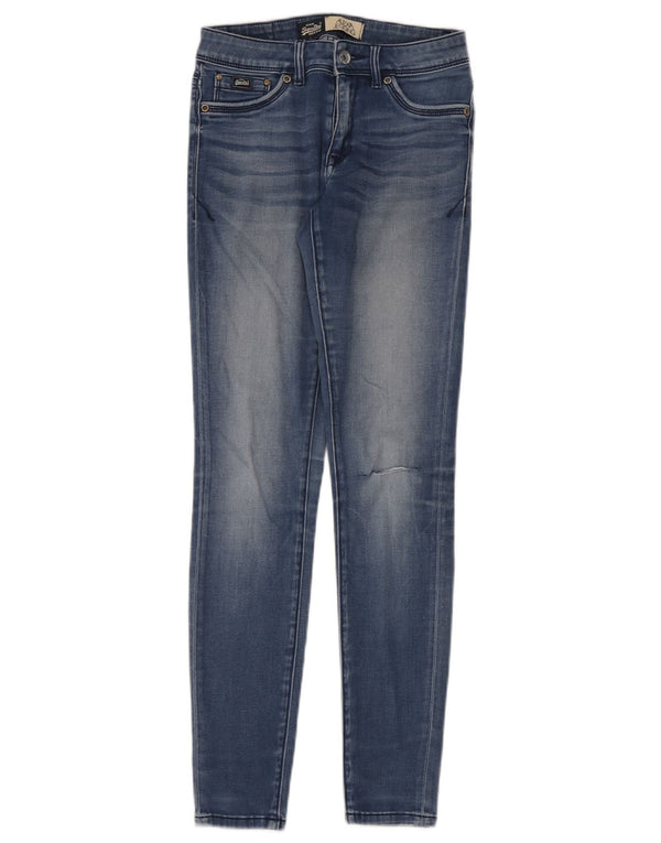 Superdry Γυναικεία Alexa Distressed Jegging Jegging W28 L30 Blue Cotton