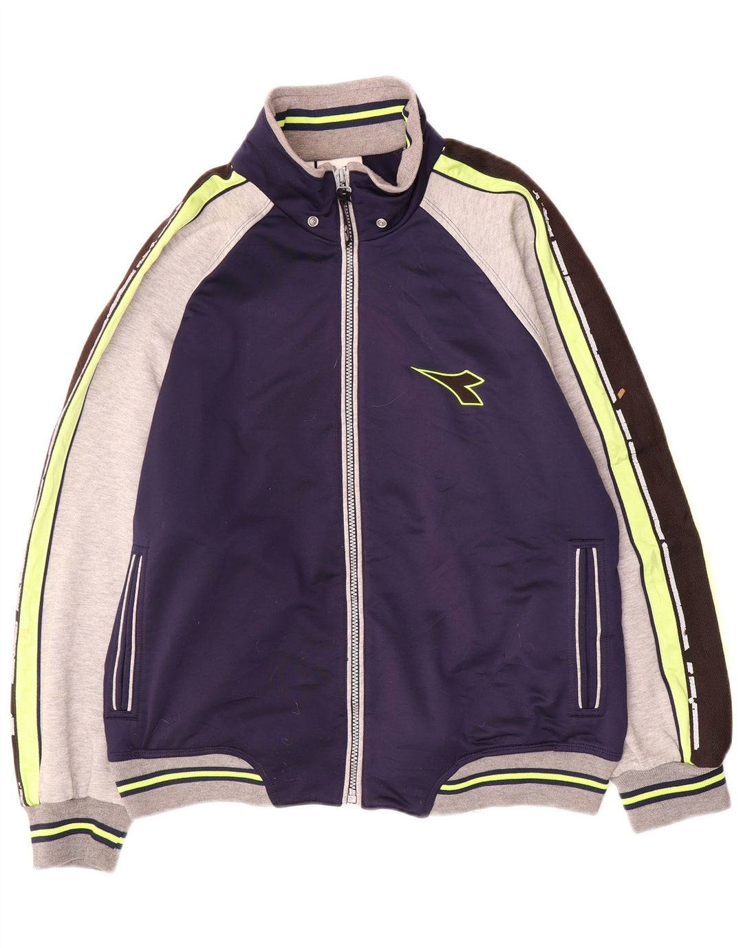 Ανδρική φόρμα γυμναστικής γραφική Diadora Top Jacket UK 36 Small Navy Blue Colourblock