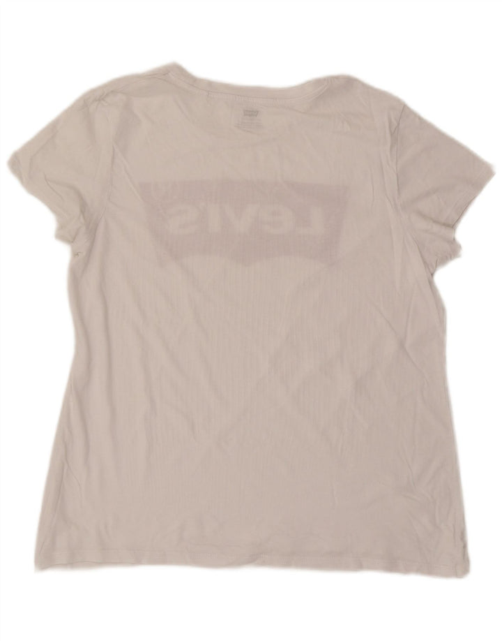 Γυναικείο γραφικό T-Shirt Levi's Top UK 16 Large White