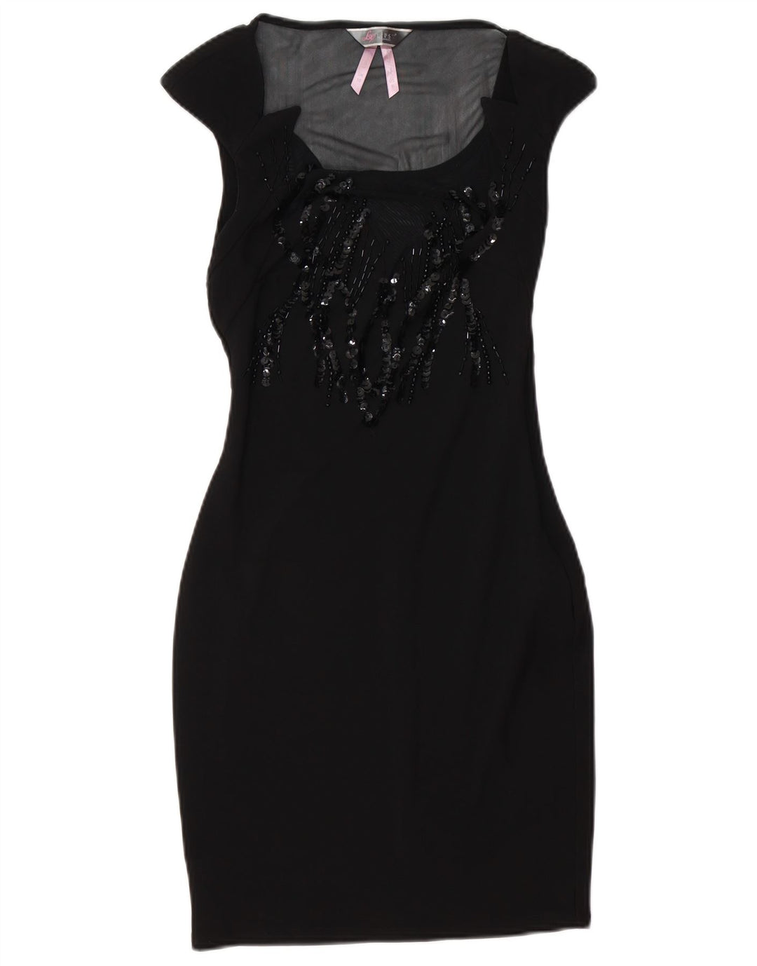 Lipsy Γυναικείο Bodycon Φόρεμα UK 10 Small Black Polyester