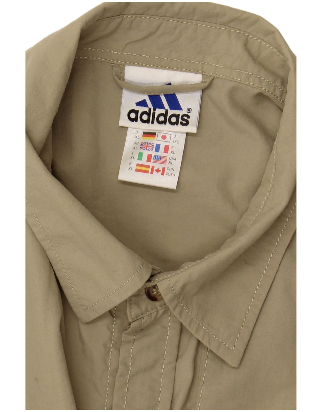 Ανδρικό κοντομάνικο πουκάμισο ADIDAS XL πράσινο νάιλον