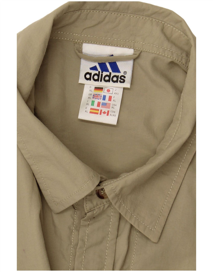 Ανδρικό κοντομάνικο πουκάμισο ADIDAS XL πράσινο νάιλον